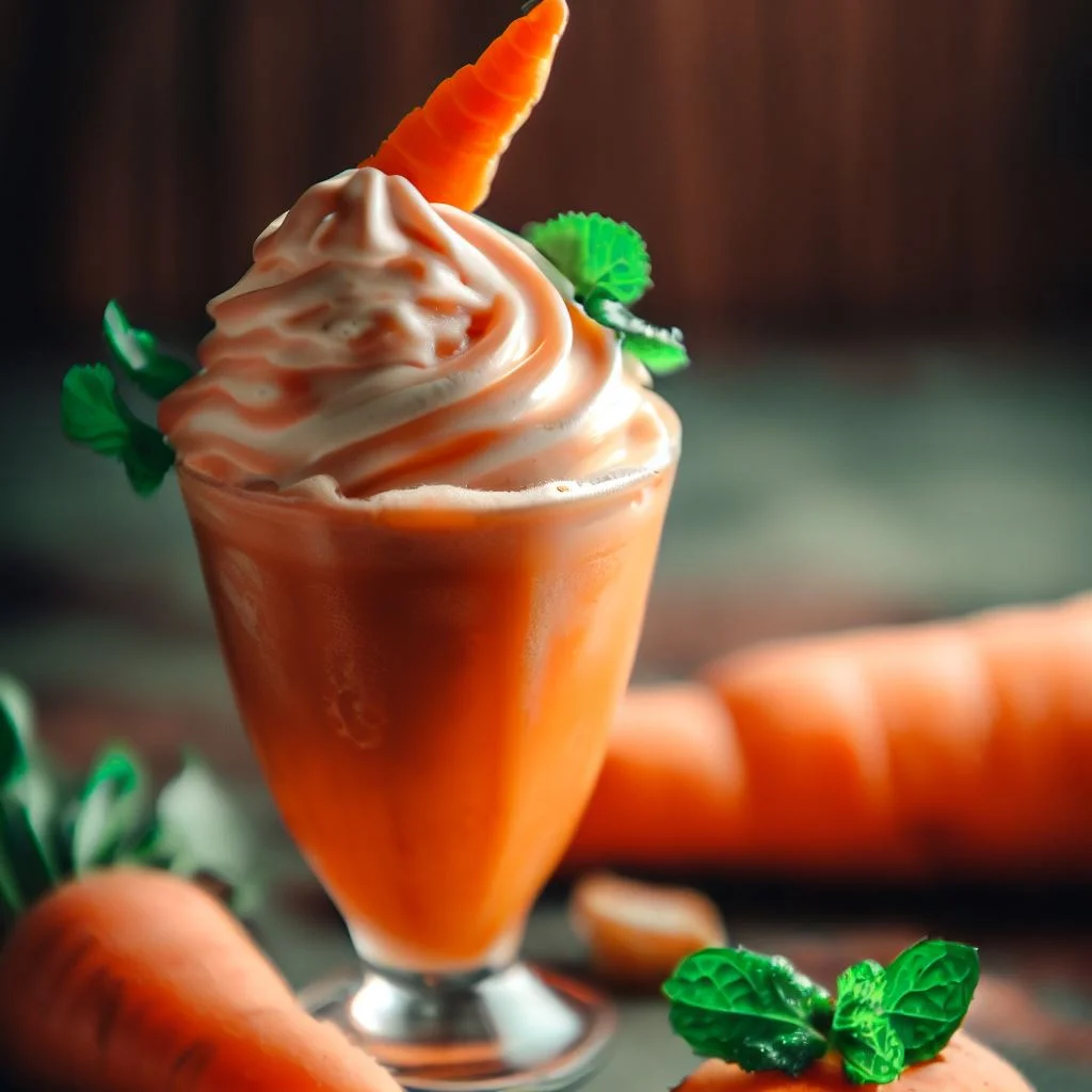 How to prepare carrot juice and ice cream