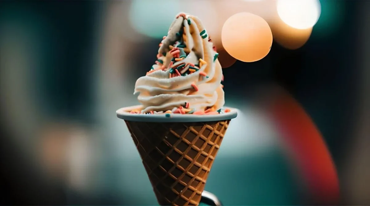بستنی قیفی خوشمزه