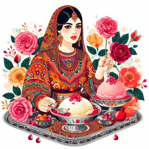 اولین بستنی در ایران با طعم دهی گل محمدی و زعم دهنده های دیگر